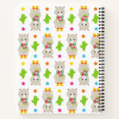 Carnet Motif De Llamas, Alpacas, Cactus, Votre Nom (Dos)