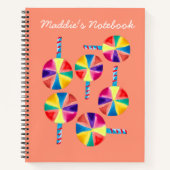 Carnet Motif de lollipops colorés (Devant)