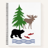 Carnet Motif de l'orignal et de l'ours (Devant)