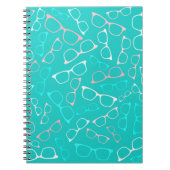 Carnet Motif de lunettes sur Aqua (Devant)