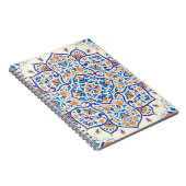 Carnet Motif de luxe Orange Blue Ornament (Côté Droit)