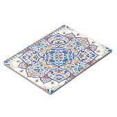 Carnet Motif de luxe Orange Blue Ornament (Côté gauche)