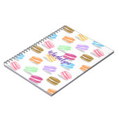 Carnet motif de macarons colorés (Côté gauche)