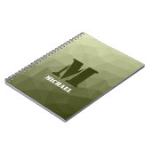 Carnet Motif de maille géométrique vert clair de l'armée (Côté gauche)