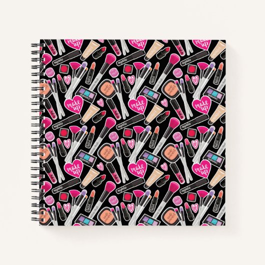 Carnet Motif de maquillage néon (Devant)