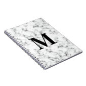 Carnet Motif de Marbre blanc monogramme (Côté Droit)