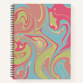 Carnet Motif de marbre rose et vert (Devant)