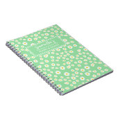 Carnet Motif de marguerites printanières Boho vert (Côté Droit)
