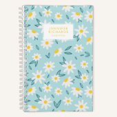 Carnet Motif de marguerites sucrées personnalisé (Recto)