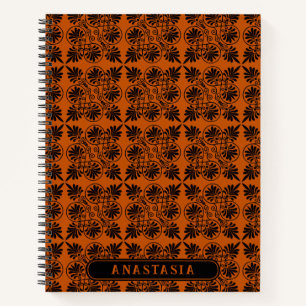 Carnet Motif de méandre grec antique en terre cuite