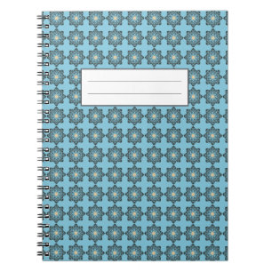 Carnet Motif de médaillon floral géométrique en détresse