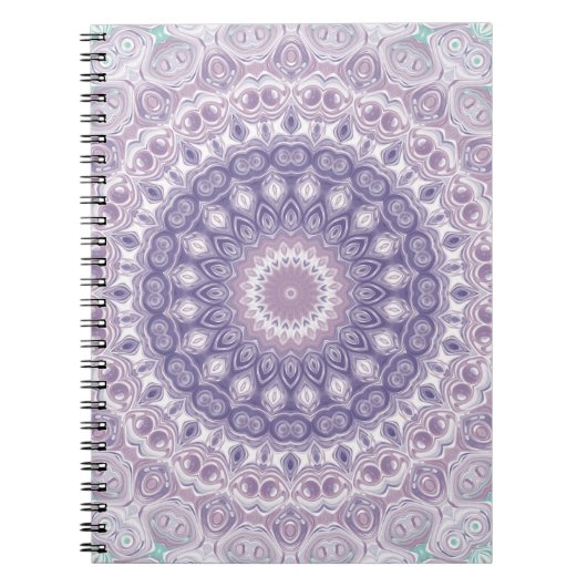 Carnet Motif de médaillon lavande et violet (Devant)