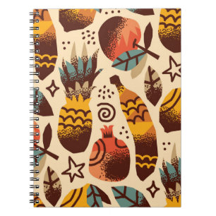 Carnet Motif de mélange de fruits tropicaux colorés