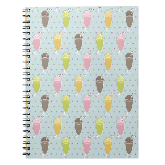 Carnet Motif de Milkshake (Devant)