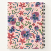 Carnet Motif de monogramme floral rose mignon (Dos)