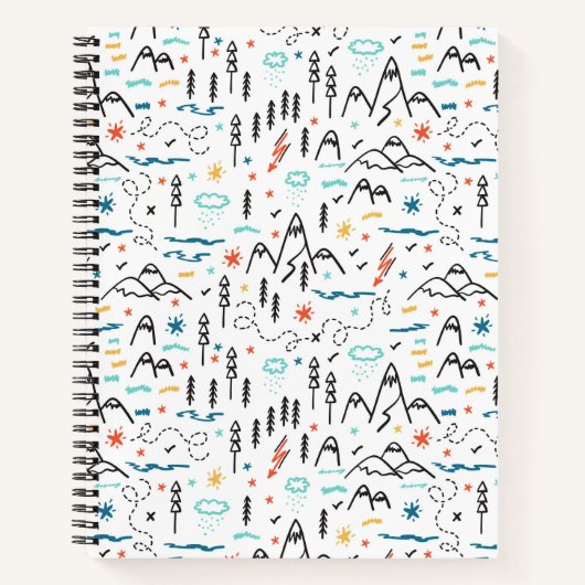 Carnet Motif de montagne (Devant)