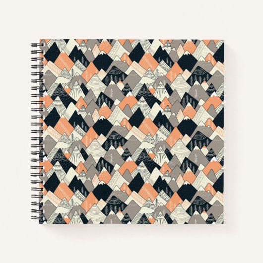 Carnet Motif de montagne de style scandinave (Devant)