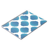 Carnet Motif de mosaïque Blue Seashell (Côté gauche)