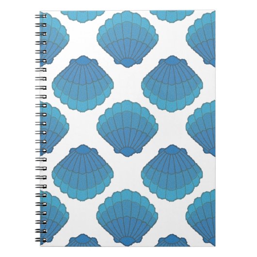 Carnet Motif de mosaïque Blue Seashell (Devant)