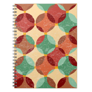 Carnet Motif de mosaïque circulaire, illustration géométr