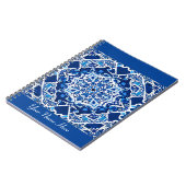 Carnet Motif de mosaïque en Indigo et Cobalt Blue (Côté gauche)
