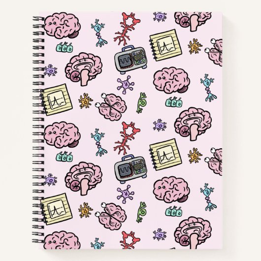 Carnet Motif de neurosciences mignon (Devant)