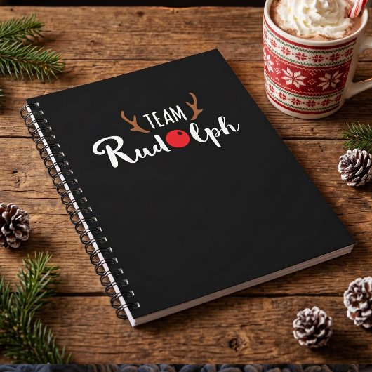 Carnet Motif de Noël de l'équipe Rudolph