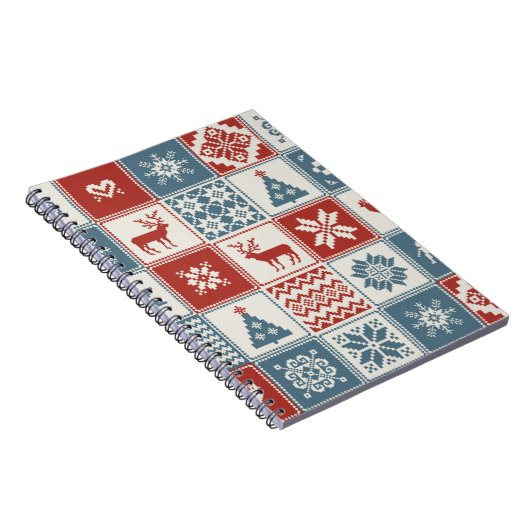Carnet Motif de Noël en patchwork. Traditionel  (Côté Droit)
