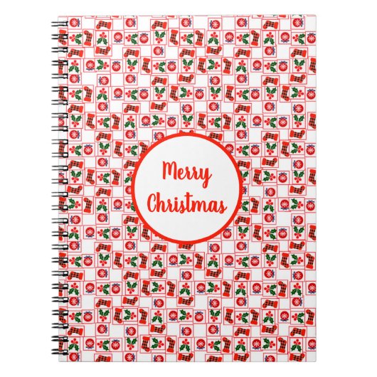 Carnet Motif de Noël festif (Devant)