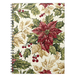 Carnet Motif de Noël floral de Poinsettia (17)