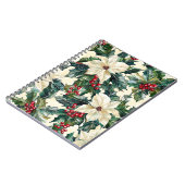 Carnet Motif de Noël floral de Poinsettia (19) (Côté gauche)