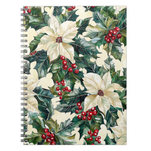 Carnet Motif de Noël floral de Poinsettia (19)