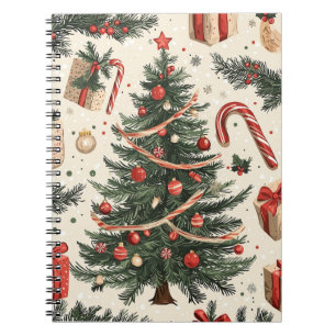 Carnet Motif de Noël floral Poinsettia (4)