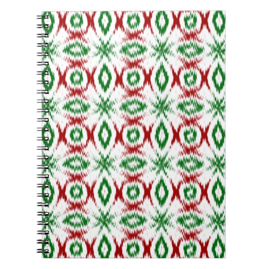 Carnet Motif de Noël Ikat (Devant)