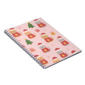 Carnet Motif de Noël mignon avec des chats – Conception d (Côté Droit)