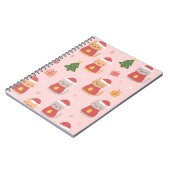 Carnet Motif de Noël mignon avec des chats – Conception d (Côté gauche)
