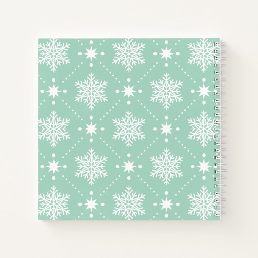 Carnet Motif de Noël Mint Green White (Dos)