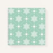Carnet Motif de Noël Mint Green White (Devant)