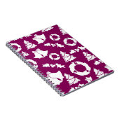 Carnet Motif de Noël pourpre (Côté Droit)