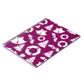 Carnet Motif de Noël pourpre (Côté gauche)