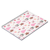 Carnet Motif de Noël rose (Côté gauche)