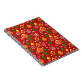 Carnet Motif de Noël rouge (Côté Droit)