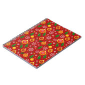 Carnet Motif de Noël rouge (Côté gauche)