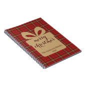 Carnet Motif de Noël Rouge Plaid - (Côté Droit)