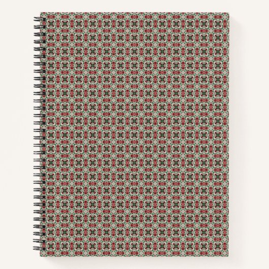 Carnet Motif de Noël rustique éclectique grunge assourdi (Devant)