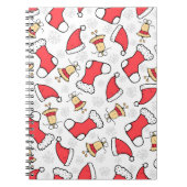 Carnet Motif de Noël sans couture, design festif. (Devant)