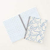 Carnet Motif de nœud papillon bleu clair avec nom personn (Intérieur)
