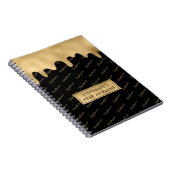 Carnet Motif de nom de typographie de script élégant en f (Côté Droit)