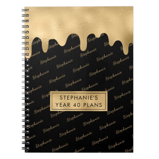 Carnet Motif de nom de typographie de script élégant en f (Devant)