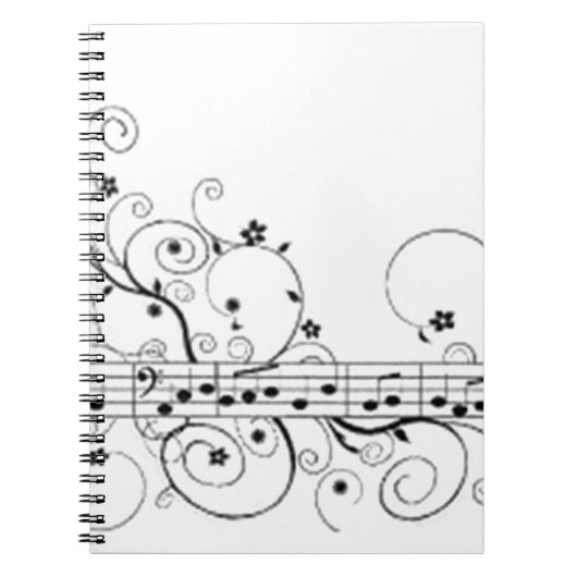 Carnet Motif de note musicale (Devant)